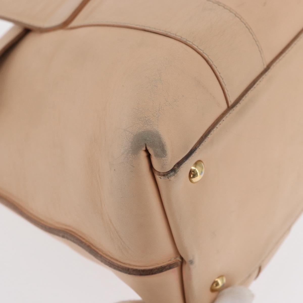 Salvatore Ferragamo Salvatore Ferragamo Gancini Shoulder Bag Leather Pink Gold Authentic 171552