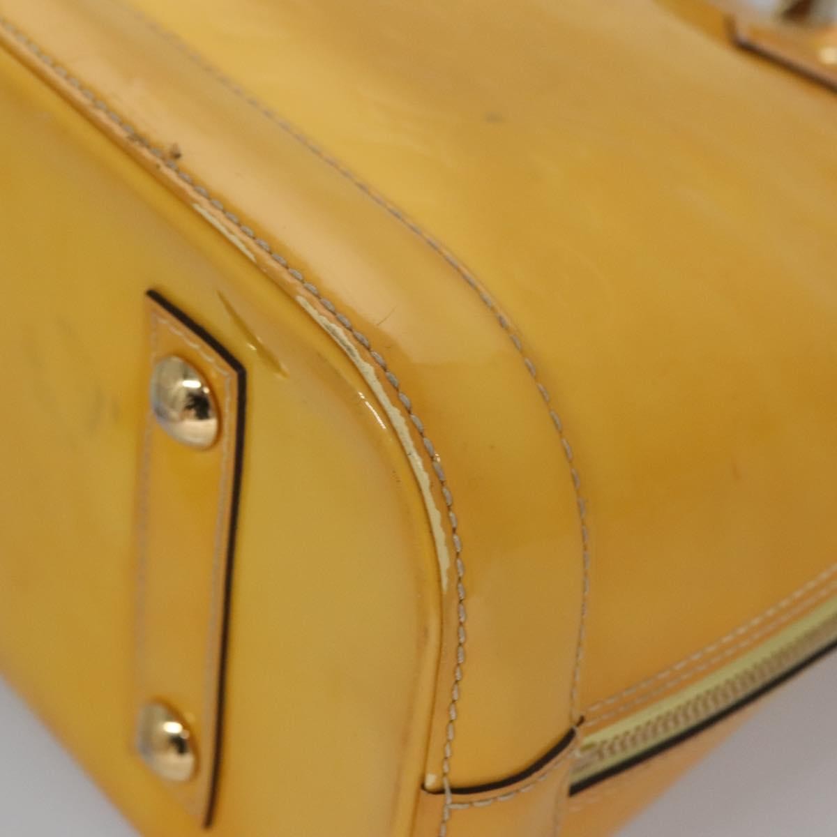 Louis Vuitton LOUIS VUITTON Monogram Vernis Alma PM Hand Bag Citrin M90101 LV Authentic EC497