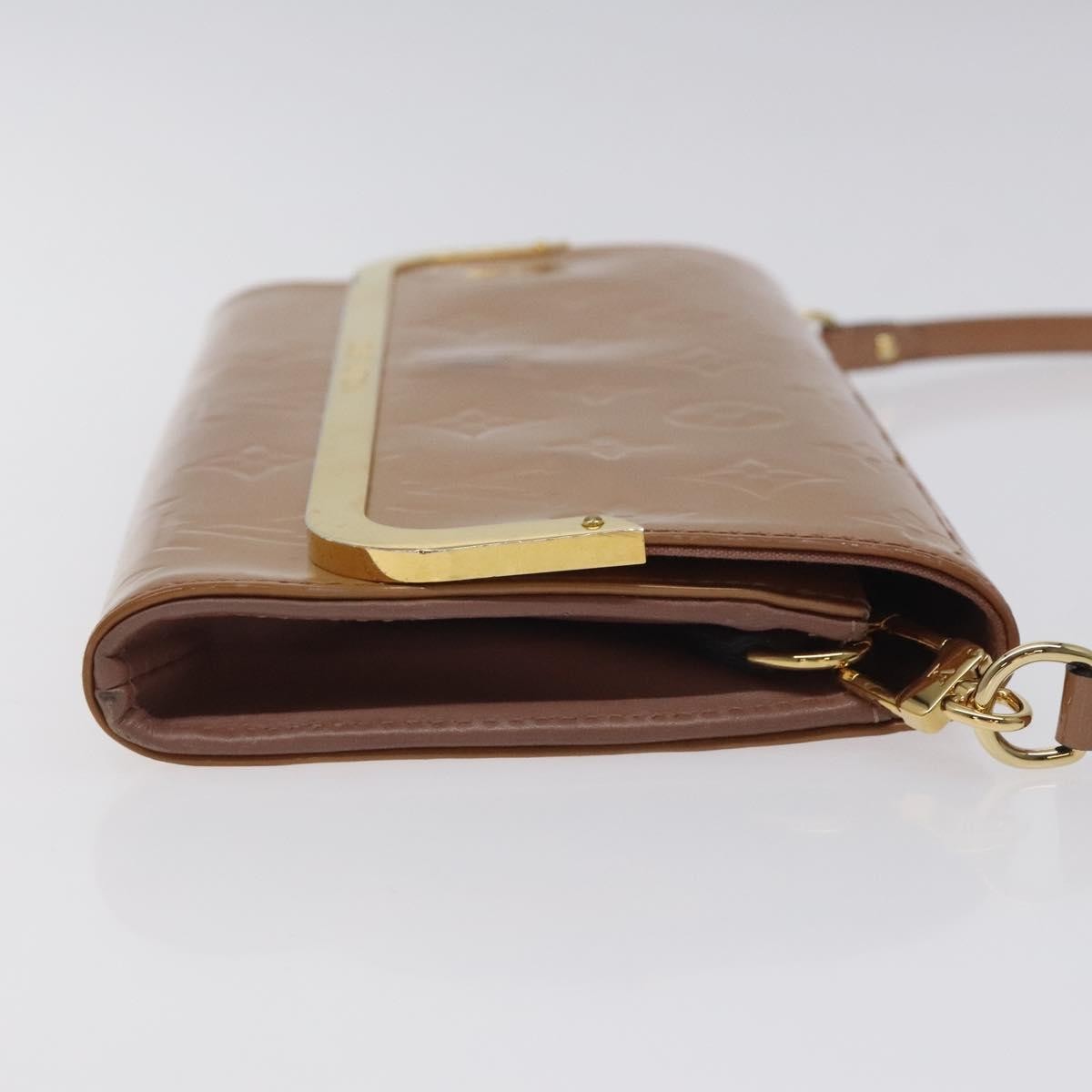 Louis Vuitton LOUIS VUITTON Vernis Rossmore MM Shoulder Bag Rose Velours M91589 LV Authentic 127784