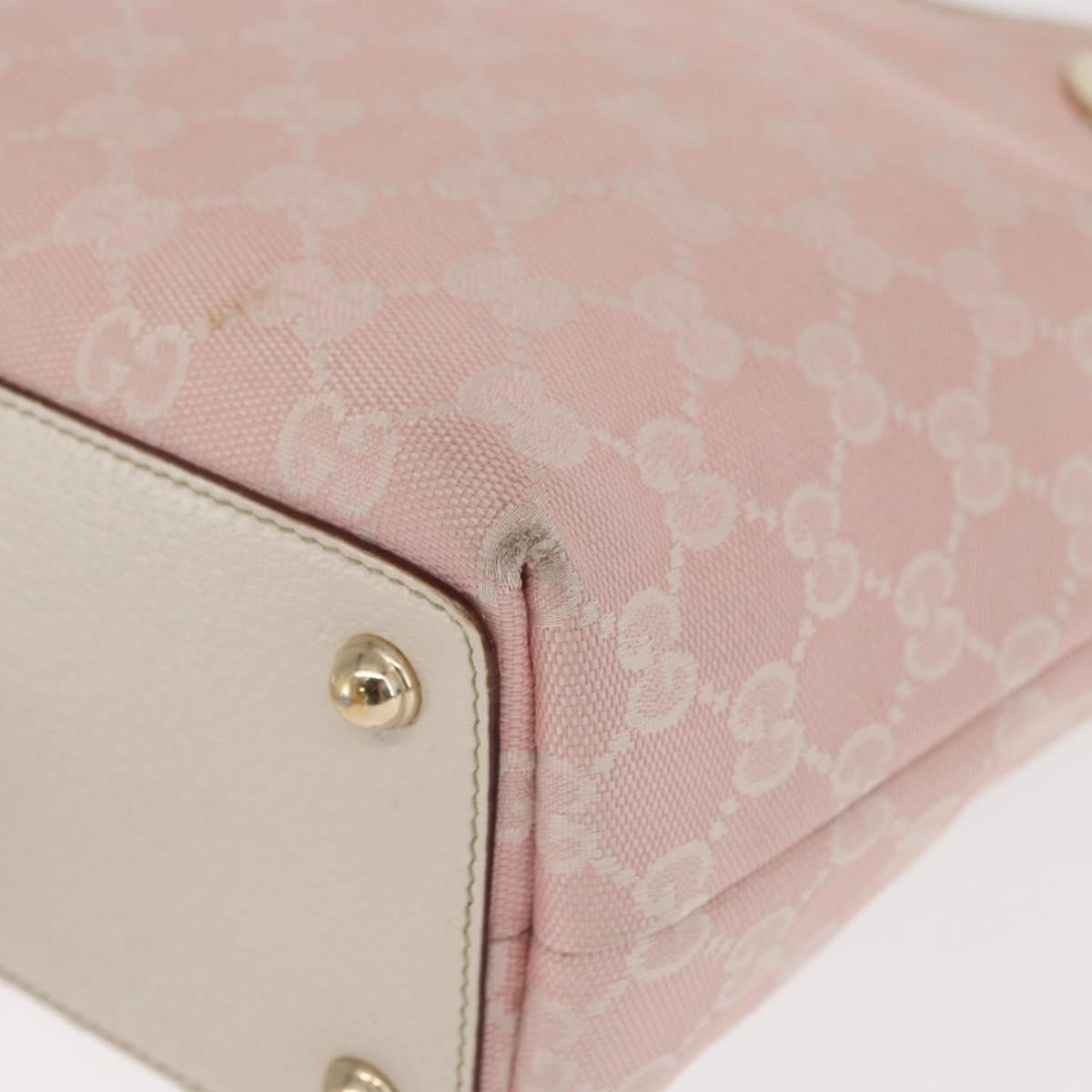 Gucci GUCCI GG Canvas Tote Bag Pink Gold 120840 Authentic 159575