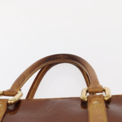 Louis Vuitton LOUIS VUITTON Monogram Vernis Van Damme Hand Bag Bronze M91125 LV Authentic BA8606