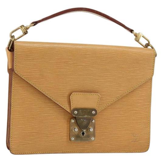 Louis Vuitton LOUIS VUITTON Epi Biface Hand Bag 2way Beige LV Authentic bs30897