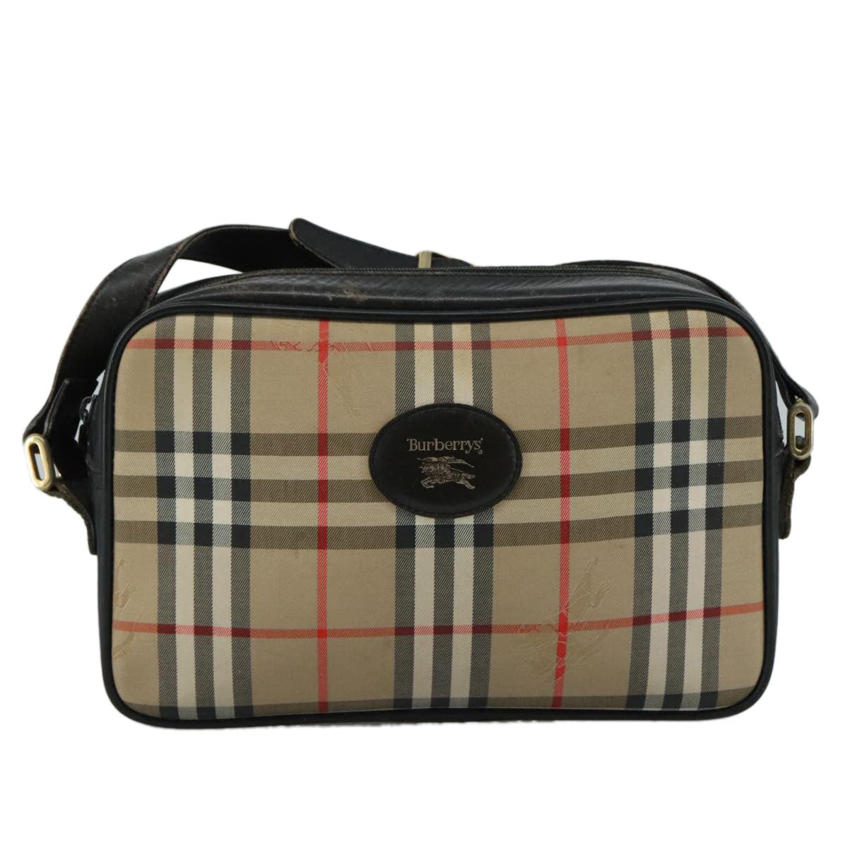 Burberrys Burberrys Nova Check Shoulder Bag Canvas Beige Authentic th5571