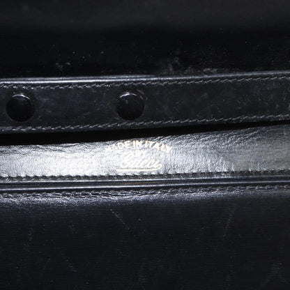 Gucci GUCCI Chain Shoulder Bag Leather Black Gold Authentic 121927