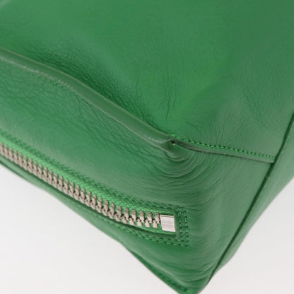 Balenciaga BALENCIAGA The Paper Tote Bag Leather 2way Green Silver 370926 Authentic 179403A