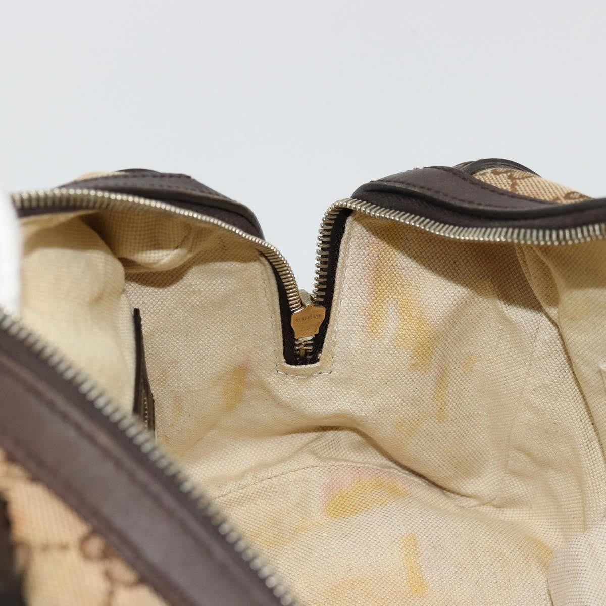 Gucci GUCCI GG Canvas Mini Boston Bag Beige Gold 269876 Authentic 175892