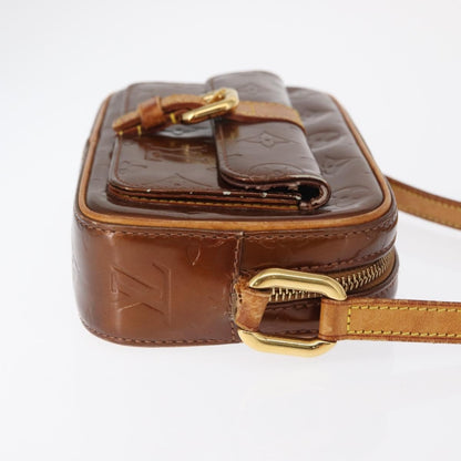 Louis Vuitton LOUIS VUITTON Monogram Vernis Christy MM Shoulder Bag Bronze M91109 Authentic 162684