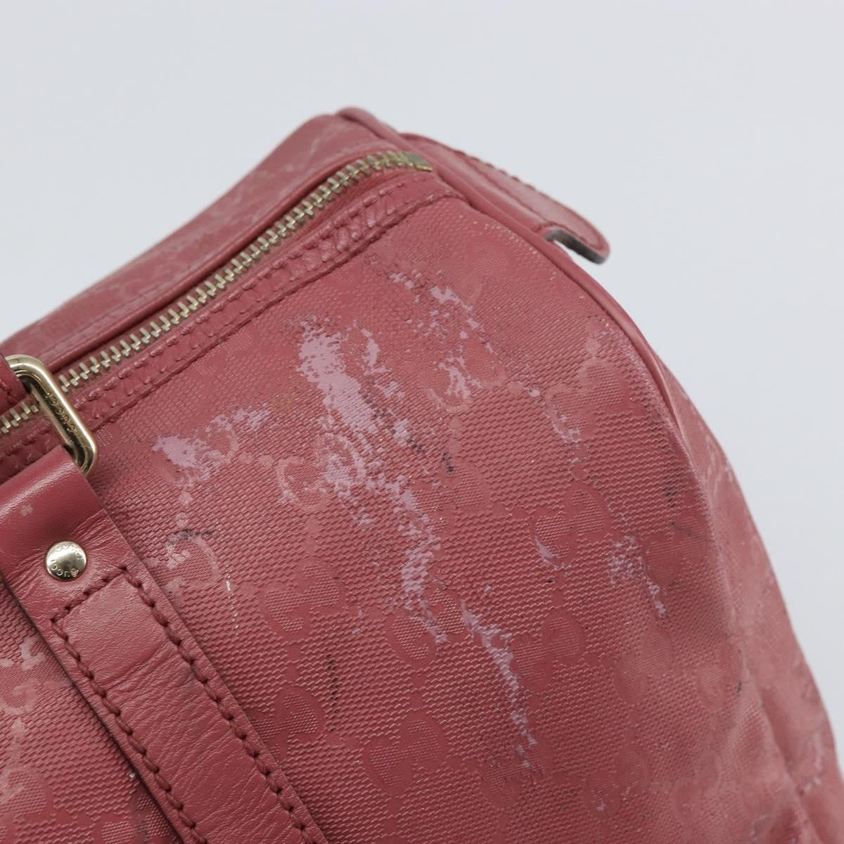 Gucci GUCCI GG Implementation Boston Bag PVC Gold Pink 193603 Authentic 166330