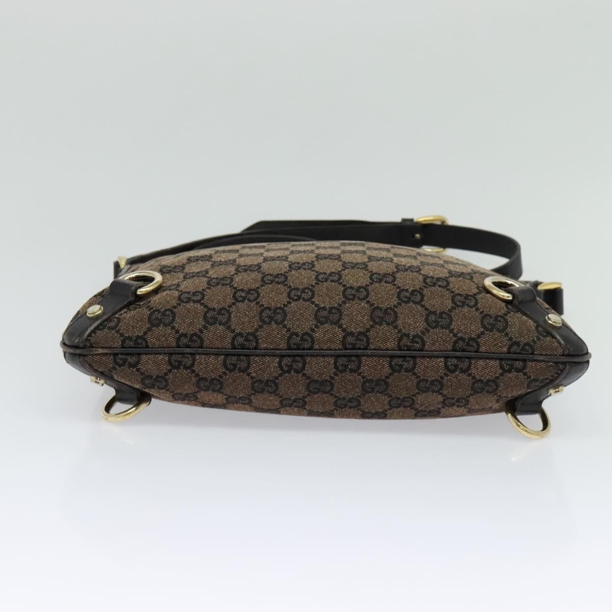 Gucci GUCCI GG Canvas Abbey Shoulder Bag Outlet Brown Gold 272400 Authentic ti3133