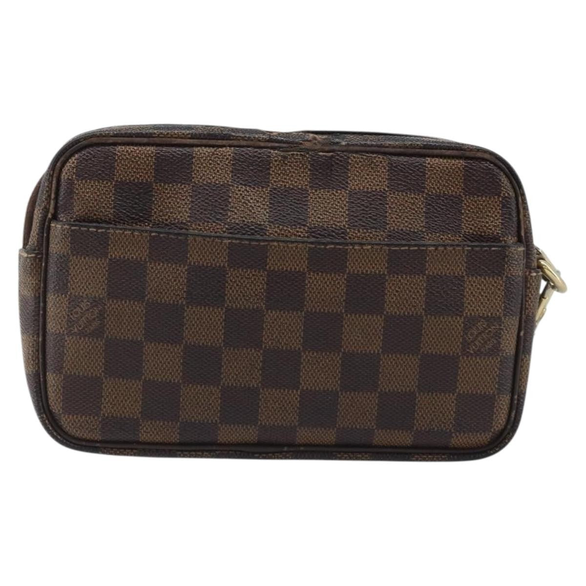Louis Vuitton LOUIS VUITTON Damier Ebene Pochette Billets Macau Clutch Bag N61739 Authentic BA11690