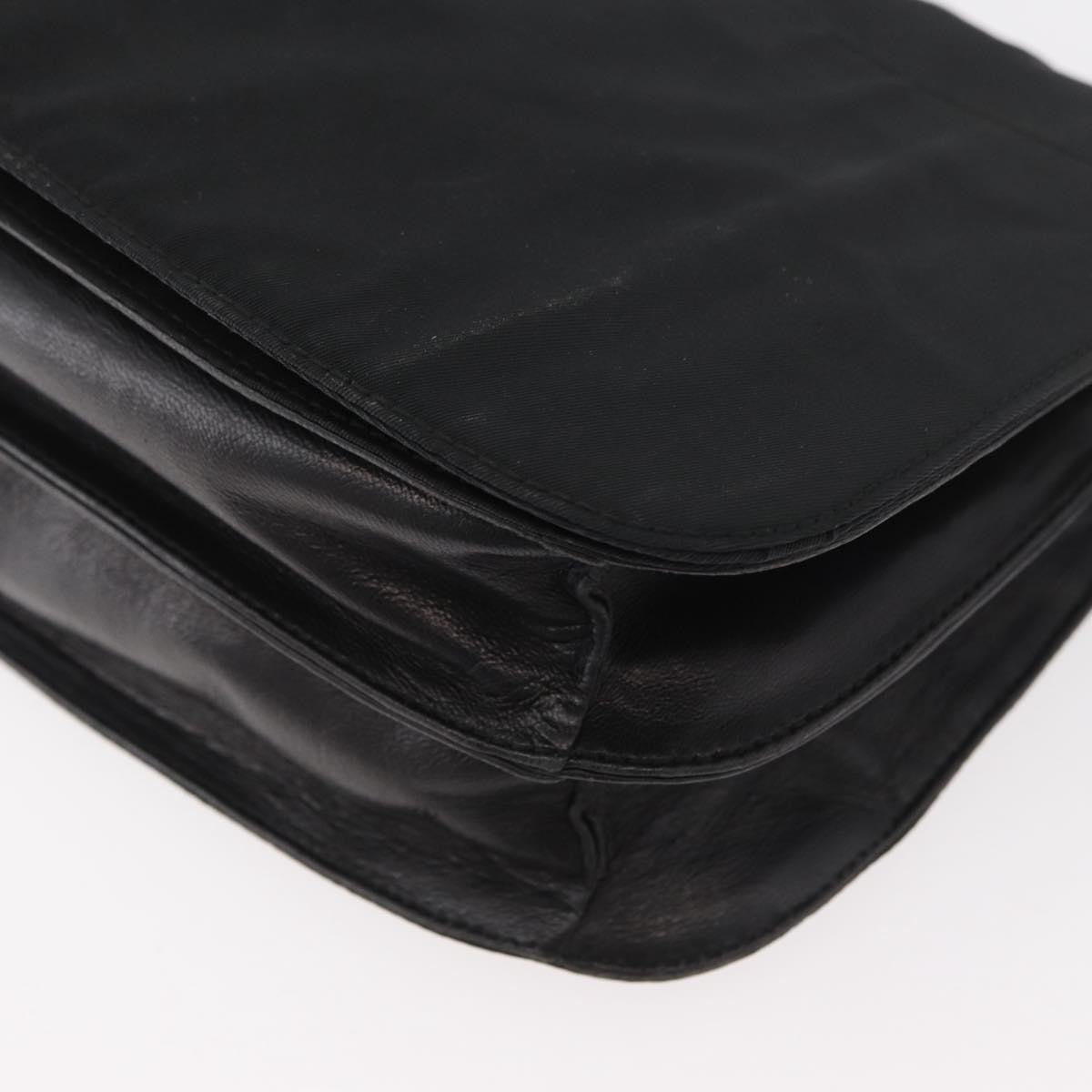 Prada PRADA Shoulder Bag Nylon Black Silver Authentic YKZ1095A