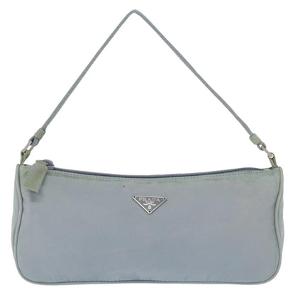 Prada PRADA Accessory Pouch Nylon Light Blue Silver Authentic 170583 Bag
