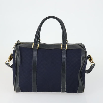 Gucci GUCCI Micro GG Canvas GG Micro Supreme Bag Leather 3 Set Navy Brown Authentic fm5061