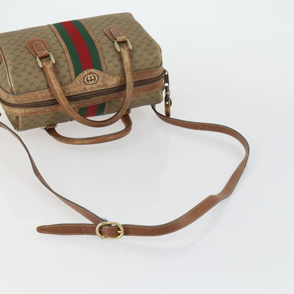 Gucci GUCCI Micro GG Supreme Web Sherry Line Bag PVC Beige 002 58 4422 Authentic 160595