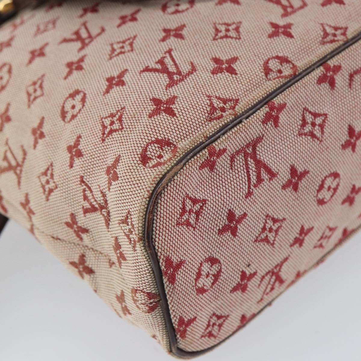 Louis Vuitton LOUIS VUITTON Monogram Mini Lucille PM Hand Bag Red M92678 LV Authentic BA9329
