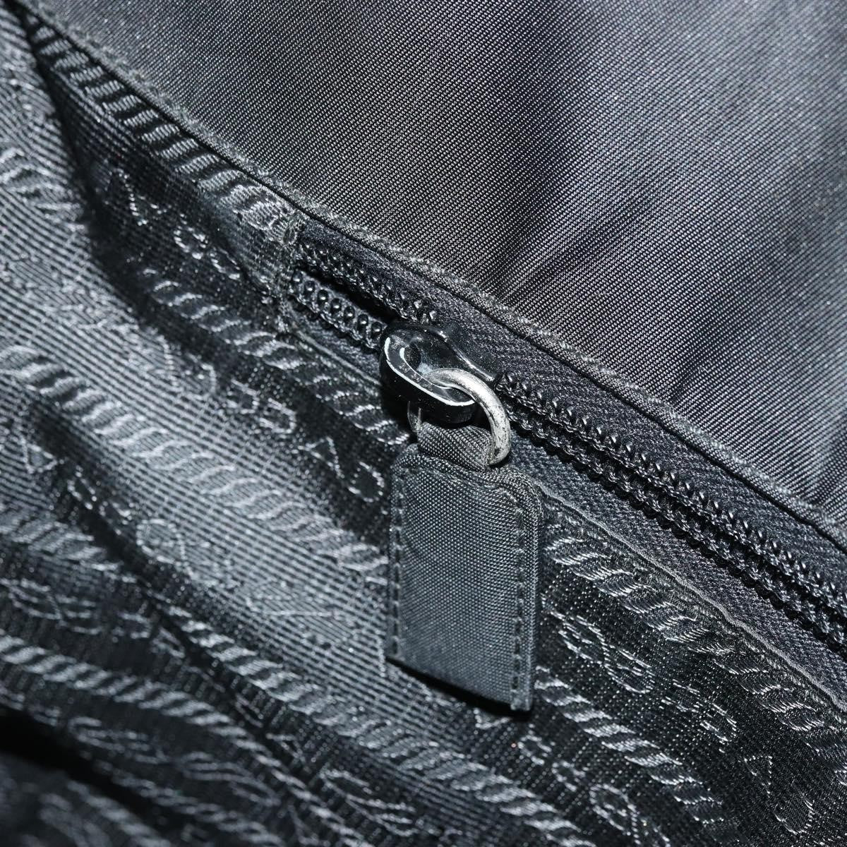 Prada PRADA Hand Bag Nylon Black Silver Authentic 175692