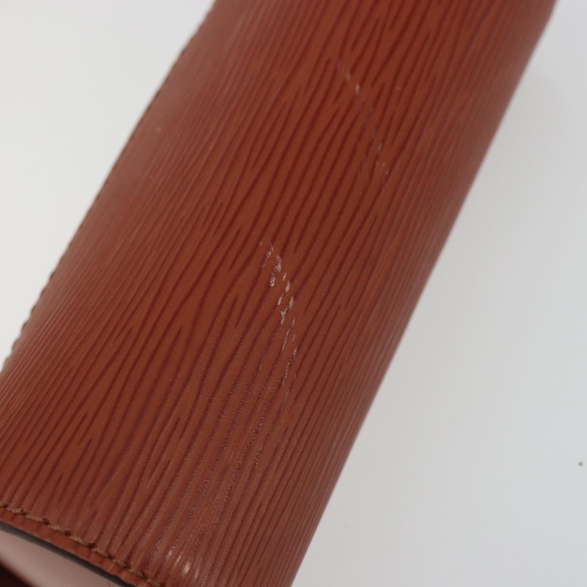 Louis Vuitton LOUIS VUITTON Epi Soufflot Pouch Accessory Pouch Brown LV Authentic BA12310A Bag