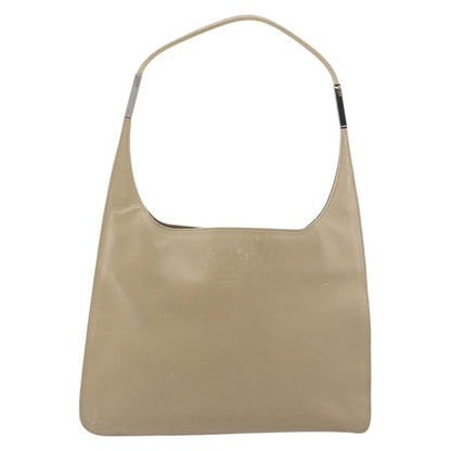 Gucci GUCCI Shoulder Bag Leather Beige Silver 001 3167 Authentic 151609