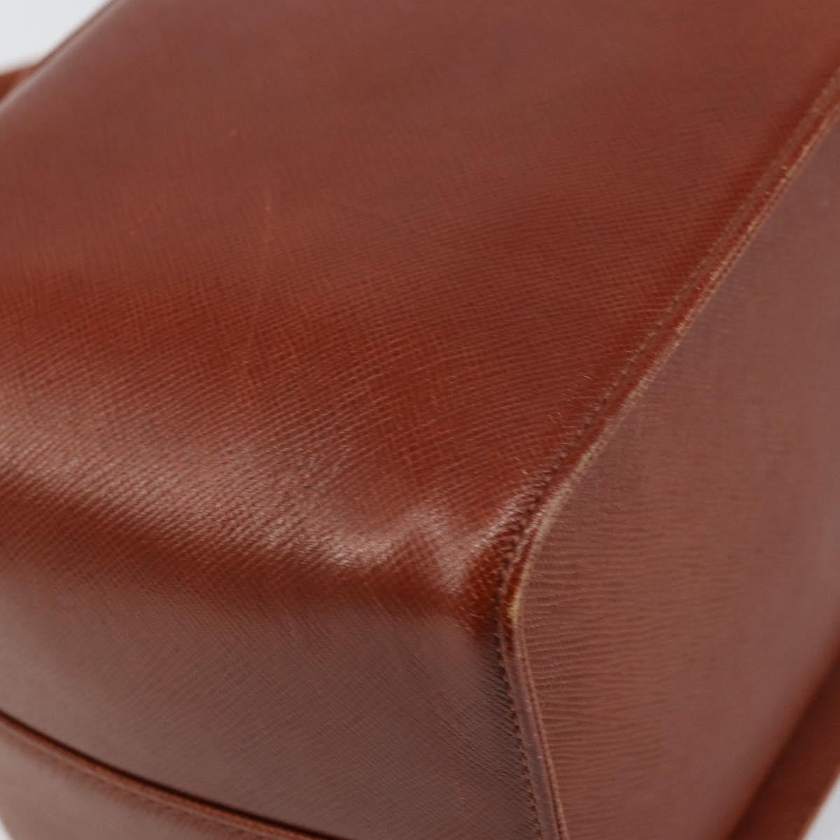 Givenchy GIVENCHY Hand Bag Leather Brown Gold Authentic 159082