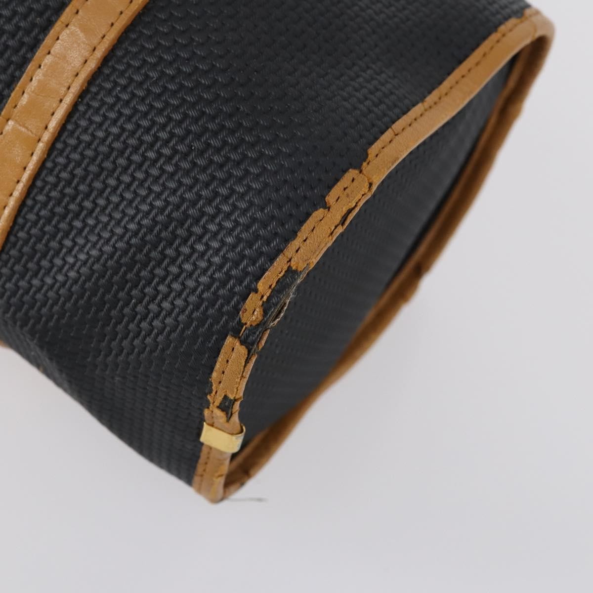 Saint Laurent SAINT LAURENT Hand Bag Leather 2 Set Black Gold beige Authentic am9229