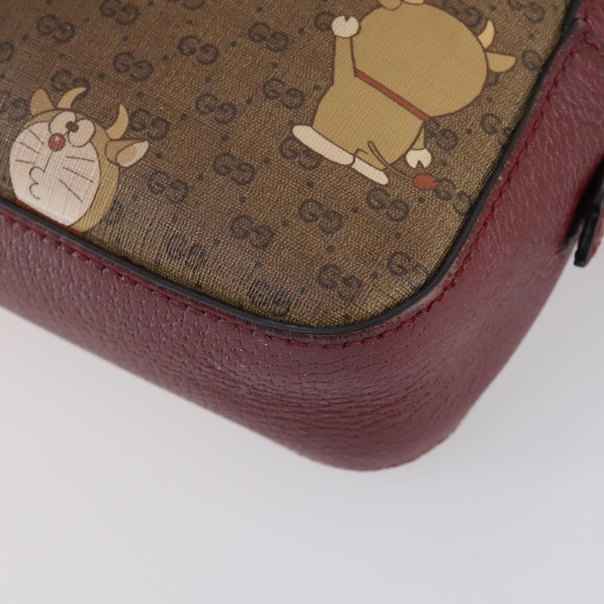 Gucci GUCCI Micro GG Supreme Doraemon Collaboration Bag PVC Beige 574886 Authentic 143965