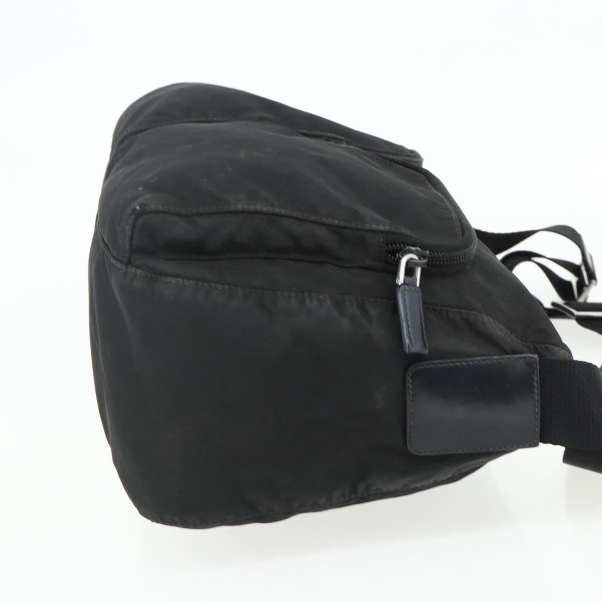 Prada PRADA Shoulder Bag Nylon Black Silver Authentic 175741
