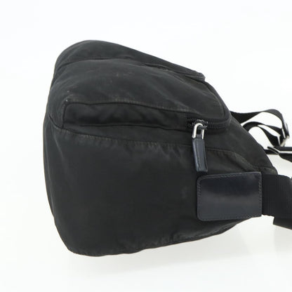 Prada PRADA Shoulder Bag Nylon Black Silver Authentic 175741