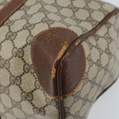 Gucci GUCCI GG Supreme Hand Bag PVC Beige Gold Authentic ka2314