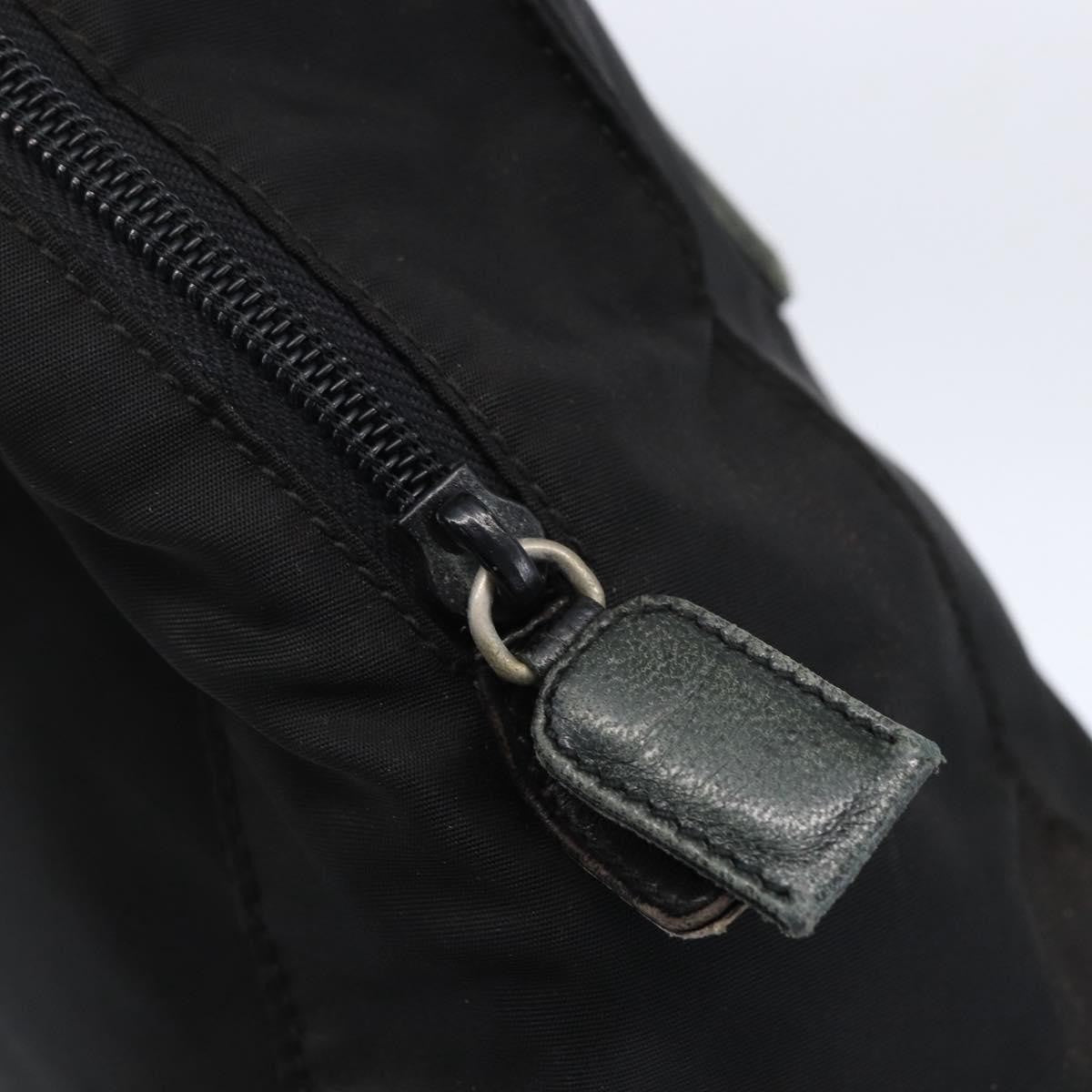 Prada PRADA Hand Bag Nylon Black Silver Authentic 154514