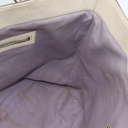 Gucci GUCCI Tote Bag PVC Ivory Gold 309613 Authentic ka3786