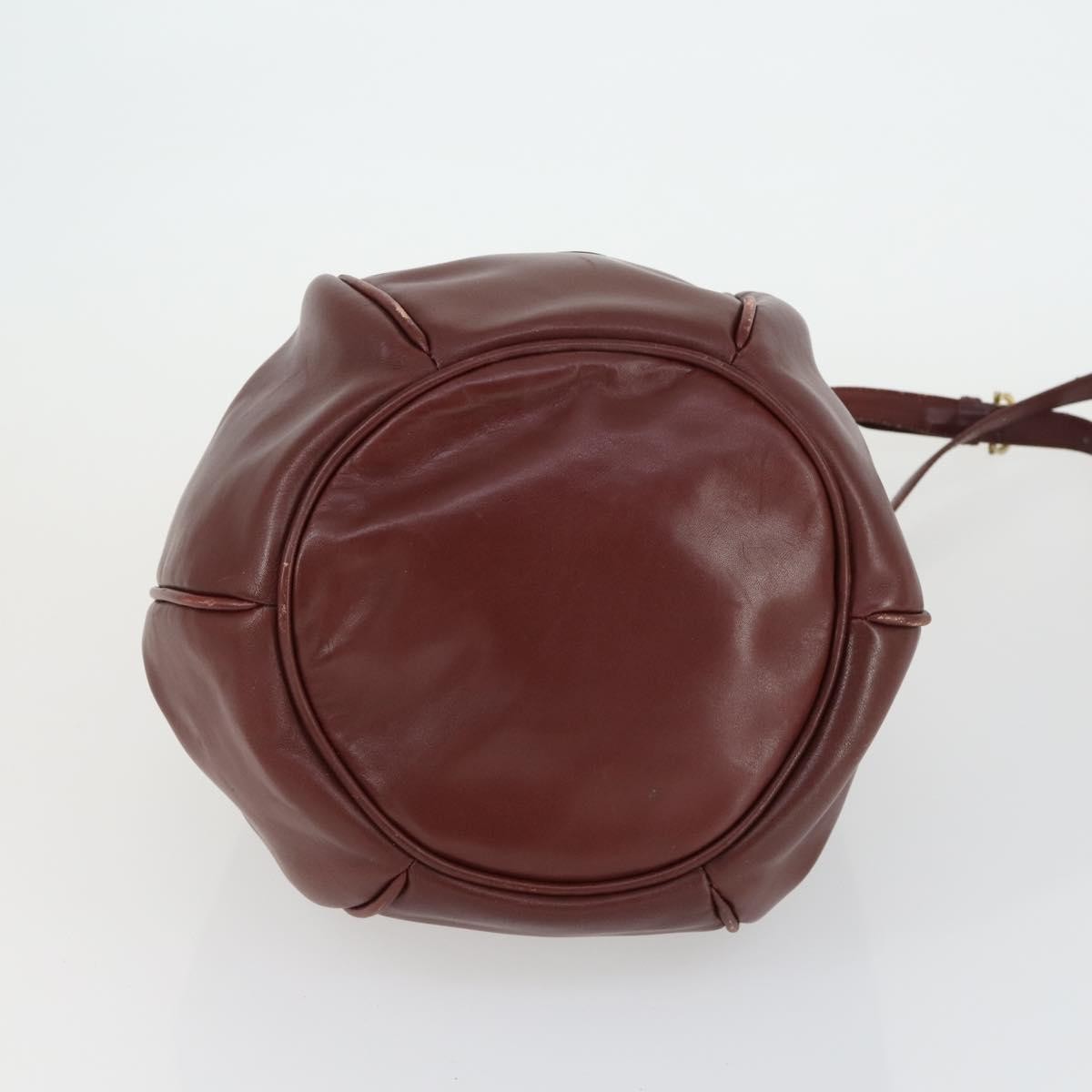 Cartier CARTIER Dior Shoulder Bag Leather 3 Set Bordeaux Authentic 165146