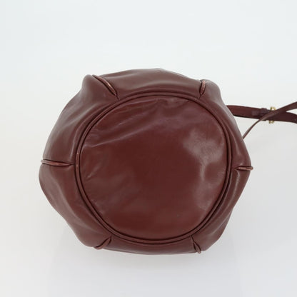Cartier CARTIER Dior Shoulder Bag Leather 3 Set Bordeaux Authentic 165146