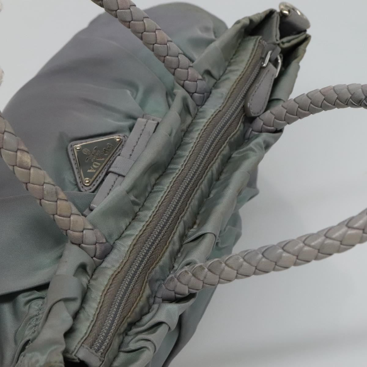 Prada PRADA Hand Bag Nylon 2way Gray Authentic 110159
