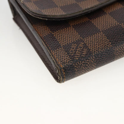 Louis Vuitton LOUIS VUITTON Damier Ebene Portefeuille Sistina Long Wallet N61747 Authentic bs34333 Bag