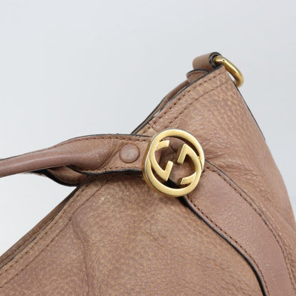 Gucci GUCCI Hand Bag Leather Pink Gold 323675 Authentic ka258