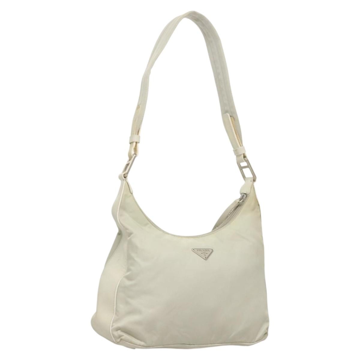 Prada PRADA Shoulder Bag Nylon Silver Gray Authentic 123869