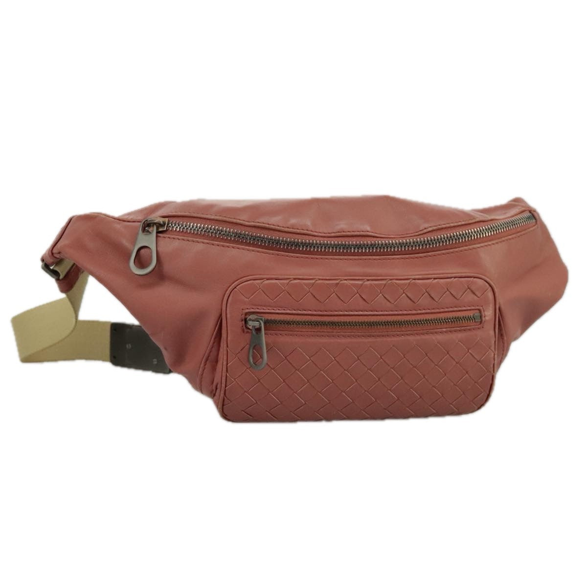 BOTTEGAVENETA BOTTEGAVENETA BOTTEGA VENETA Waist bag Leather Pink Authentic am7105