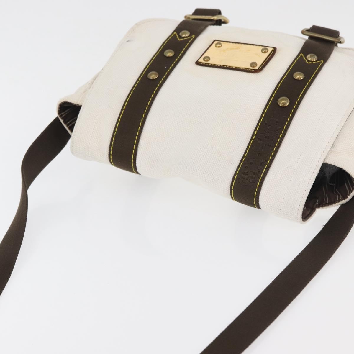 Louis Vuitton LOUIS VUITTON Antigua Buzzus PM Shoulder Bag Beige Brown M40042 LV Authentic bs24988