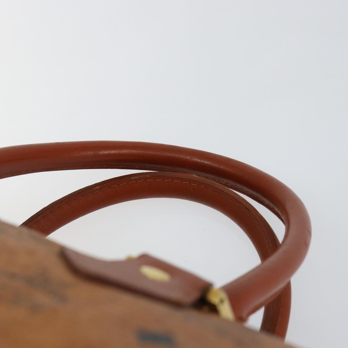MCM MCM Logogram Vicetos Boston Bag PVC Leather Brown Gold Authentic gh1074