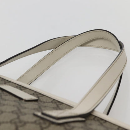 Gucci GUCCI GG Supreme Tote Bag PVC Beige Silver 211137 Authentic BA5762