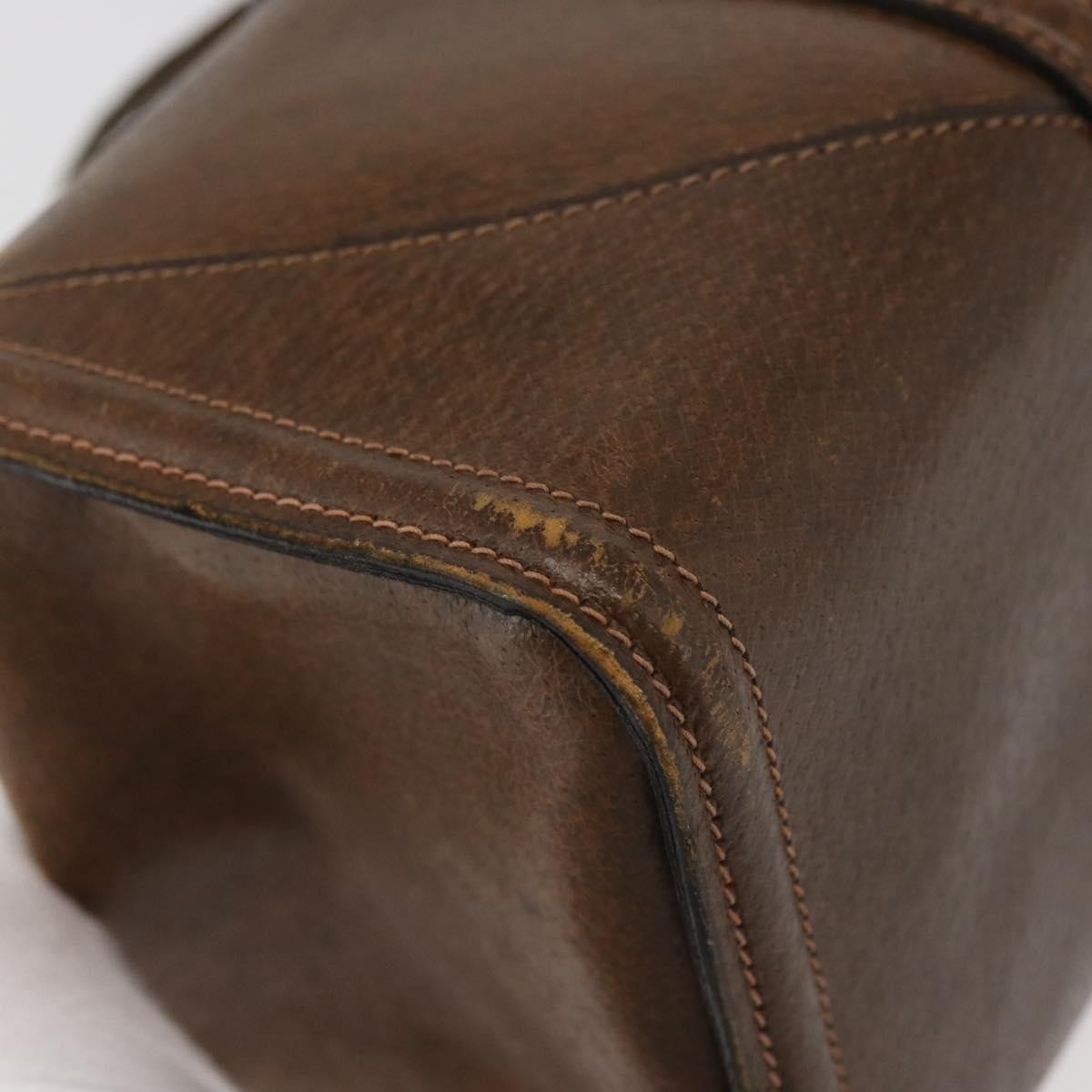 Gucci GUCCI Hand Bag Leather Brown Authentic 173031