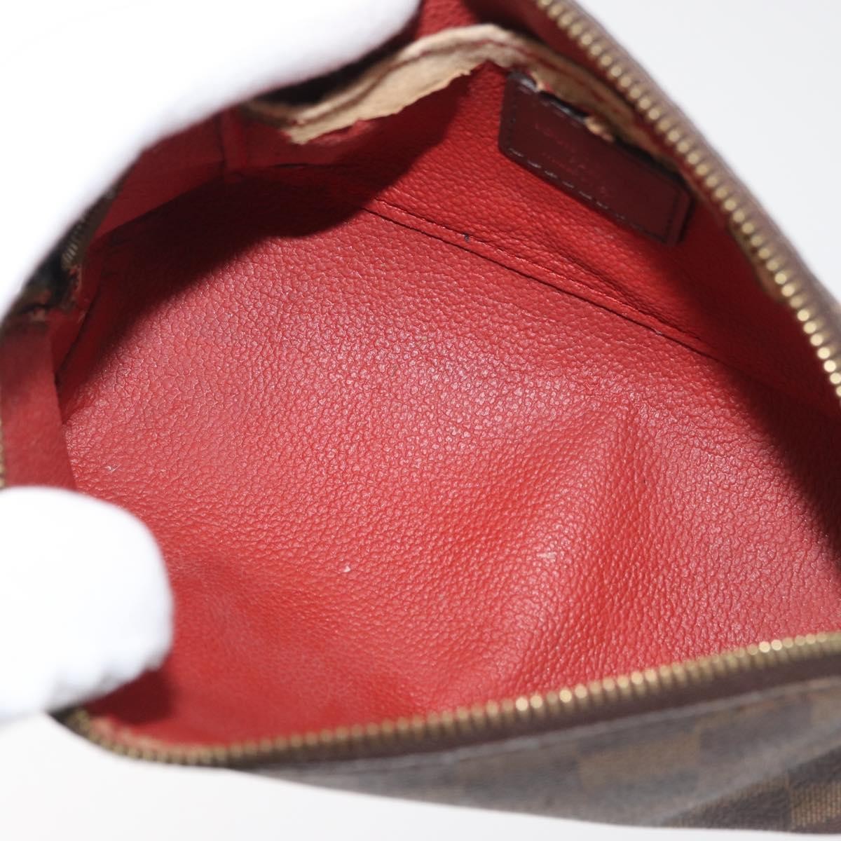 Louis Vuitton LOUIS VUITTON Damier Ebene Pochette Cosmetic PM Pouch N47516 LV Authentic 178952 Bag