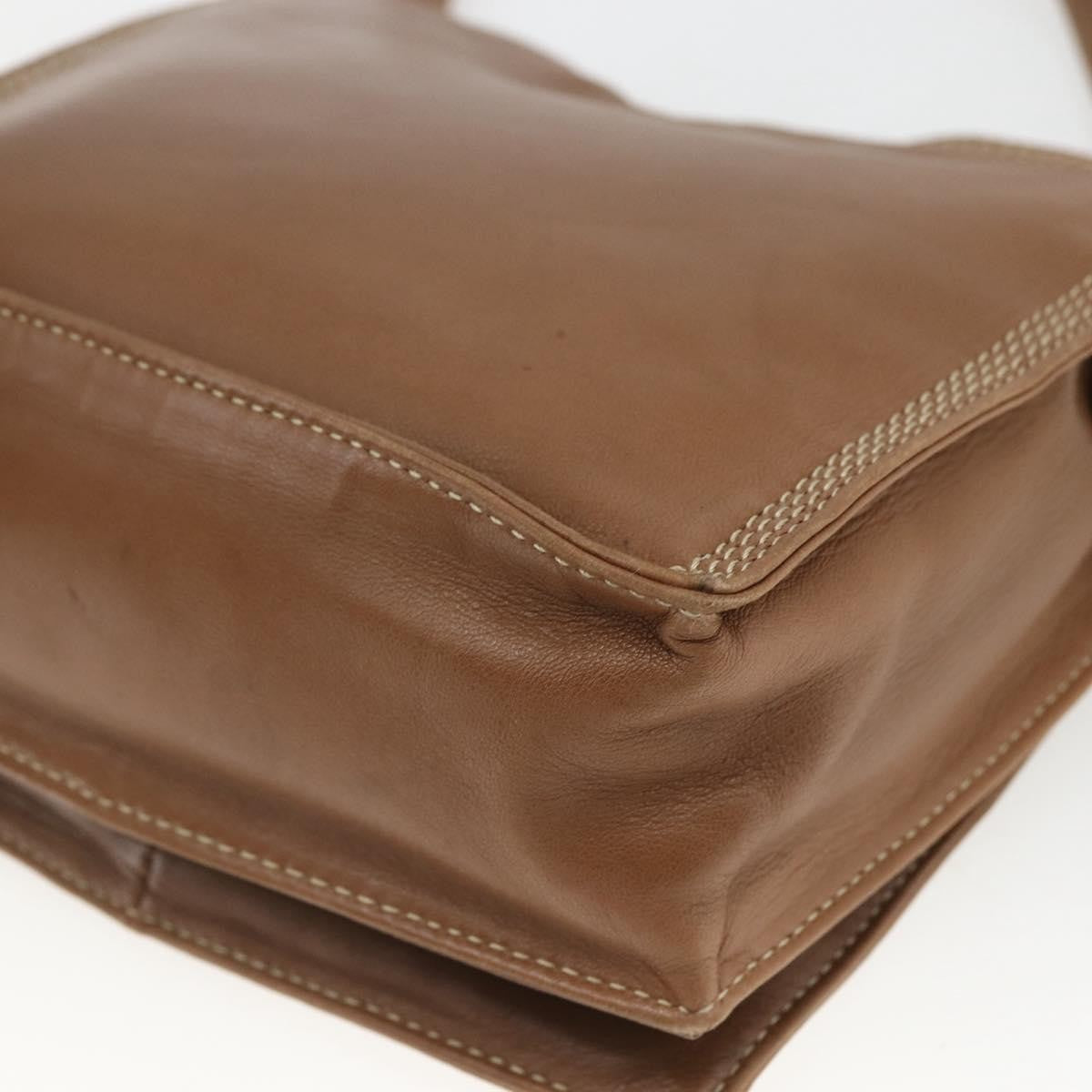 Loewe LOEWE Anagram Shoulder Bag Leather Brown Gold Authentic ep12651