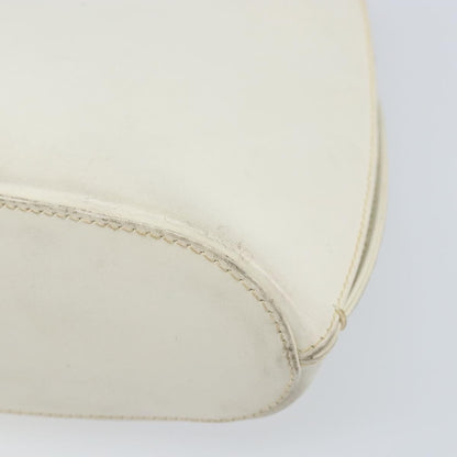 Gucci GUCCI Hand Bag Leather White Silver Authentic 170514
