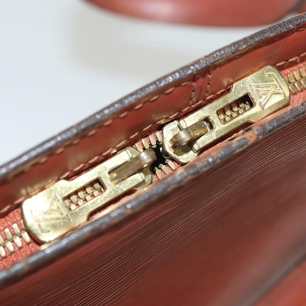 Louis Vuitton LOUIS VUITTON Epi Lussac Shoulder Bag Brown M52283 LV Authentic 136432
