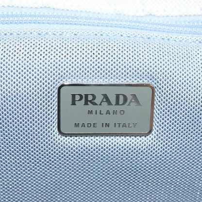 Prada PRADA Tote Bag Canvas Beige Silver Authentic 133386