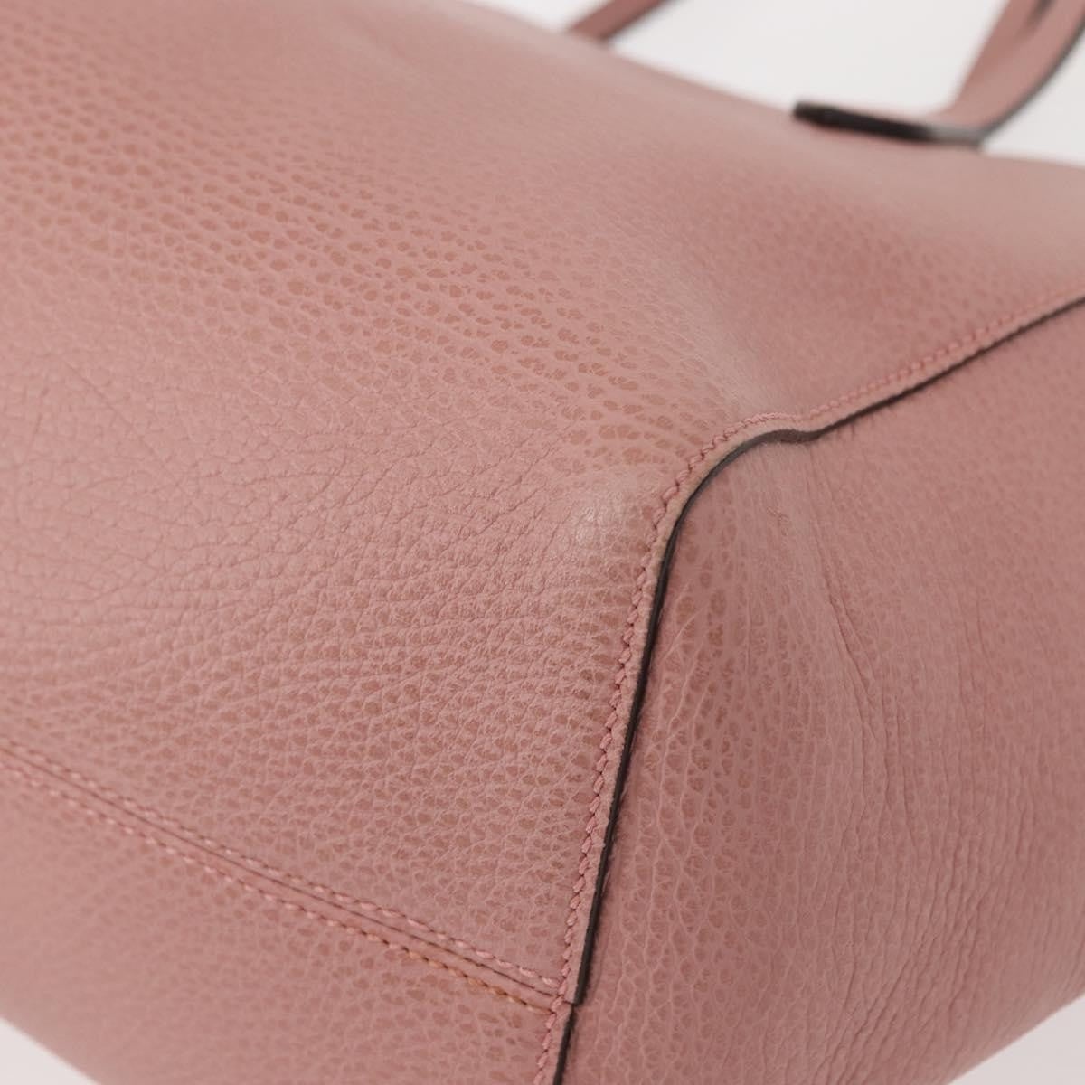 Gucci GUCCI Swing Tote Bag Leather Pink Gold 354408 Authentic am9500