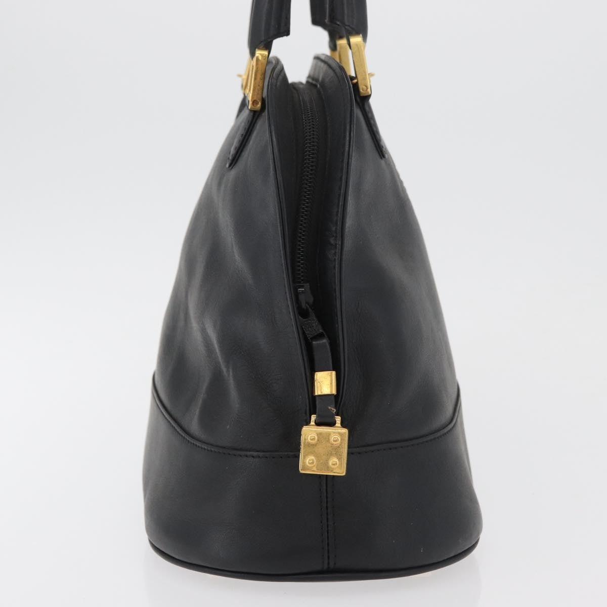 Loewe LOEWE Anagram Hand Bag Leather Black Gold Authentic bs34927