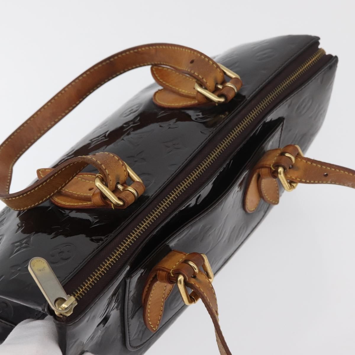 Louis Vuitton LOUIS VUITTON Monogram Vernis Rosewood Avenue Bag Amarante M93510 Authentic 179465