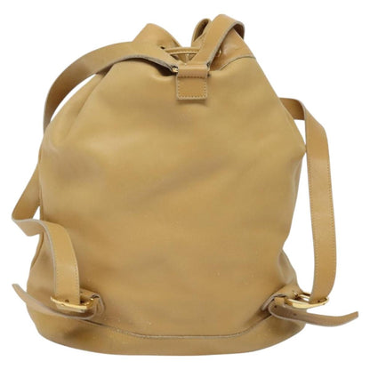Gucci GUCCI Bamboo Backpack Leather Beige Gold 003 2855 0043 0 Authentic bs26085 Bag